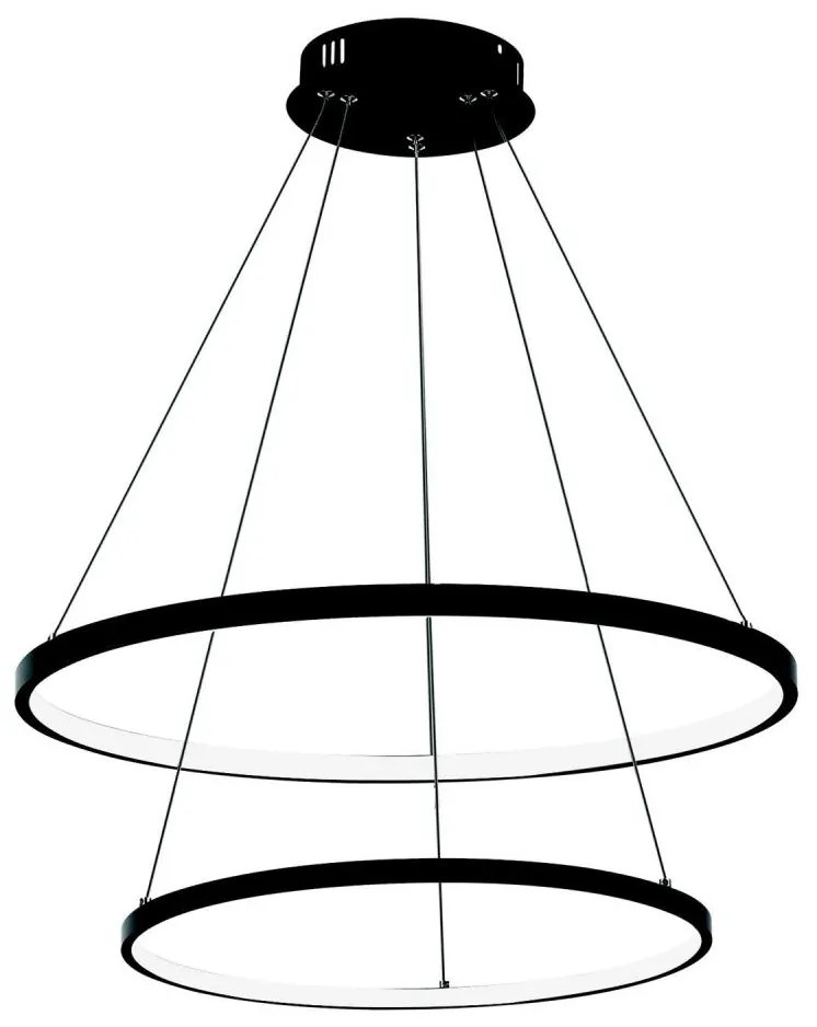 Lampadario LED a sospensione con filo LED/37W/230V 3000K nero