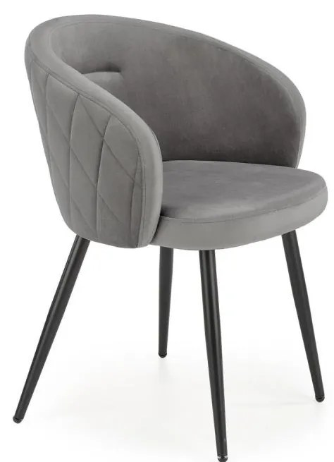 Sedia da pranzo CALMURE grigia