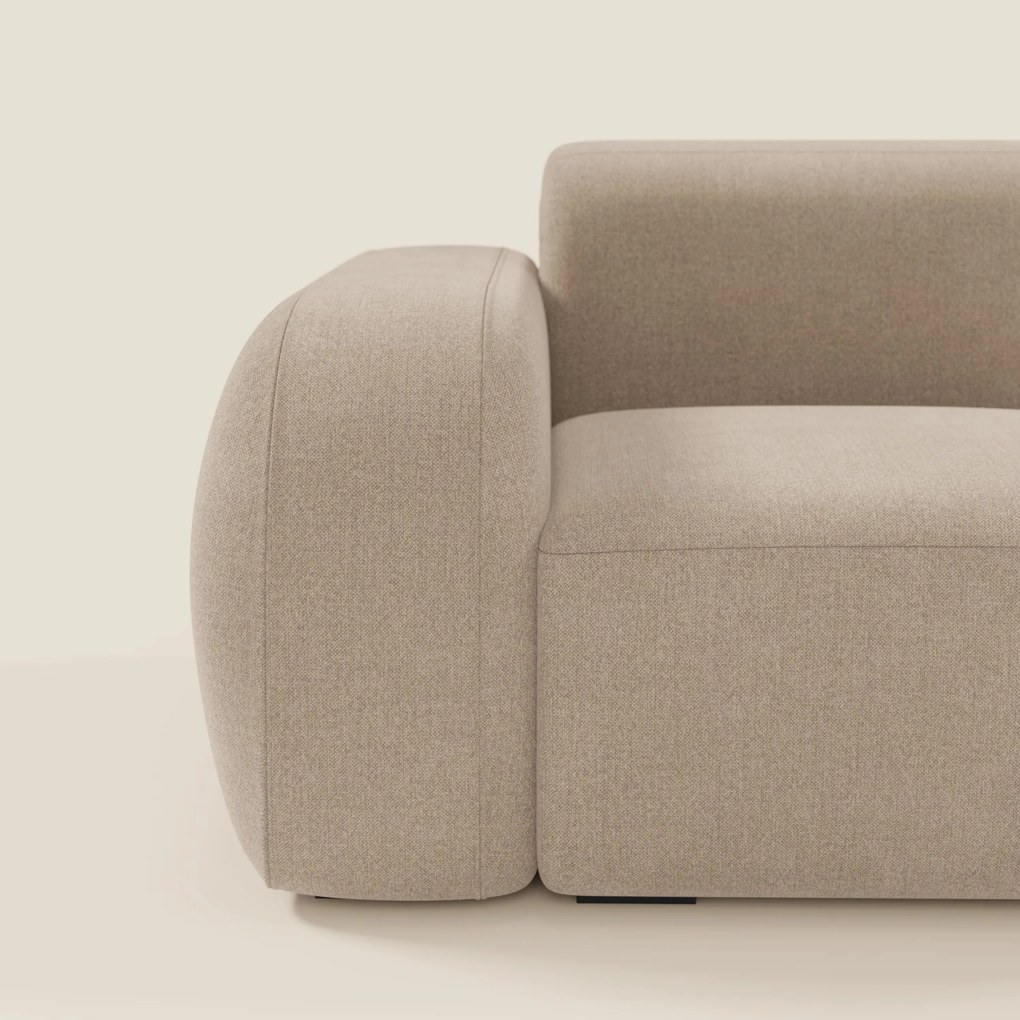 BonBon modulo terminale 105 cm sinistro o destro - tessuto smacchiabile T23 beige