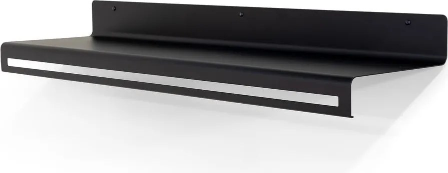 Attaccapanni da parete nero in metallo con scaffale 120 cm Sway – Spinder Design