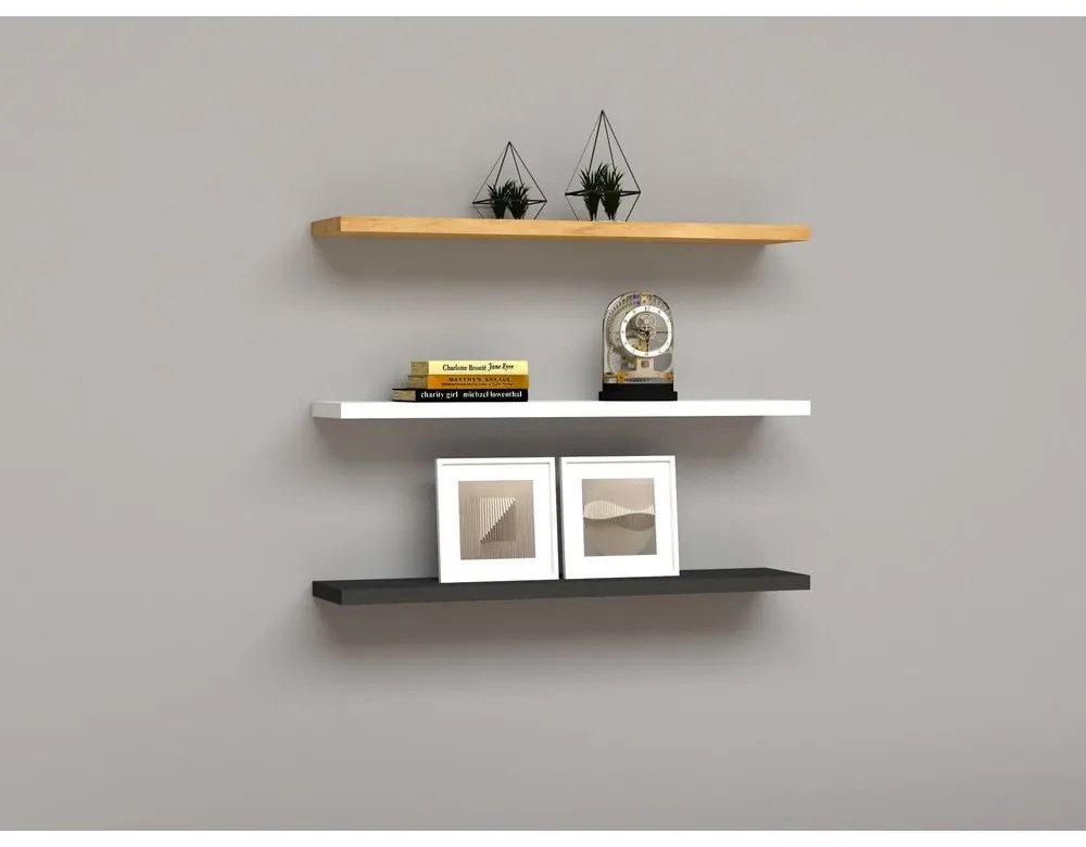 Mensole in legno riciclato in set da 3 Boss - Kalune Design