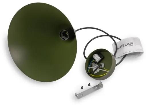 Lampada a sospensione ETNA II con cavo 1xE27/15W/230V Ø 25 cm verde