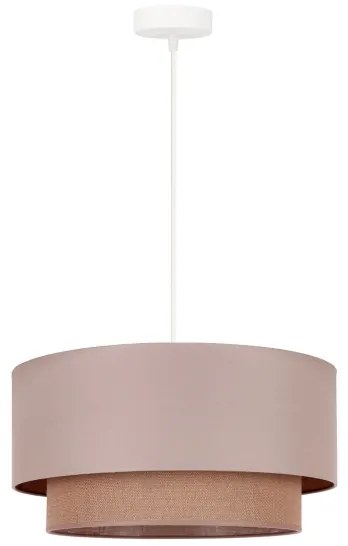 Duolla - Lampadario a sospensione con filo BOHO 1xE27/15W/230V diametro 45 cm beige/marrone