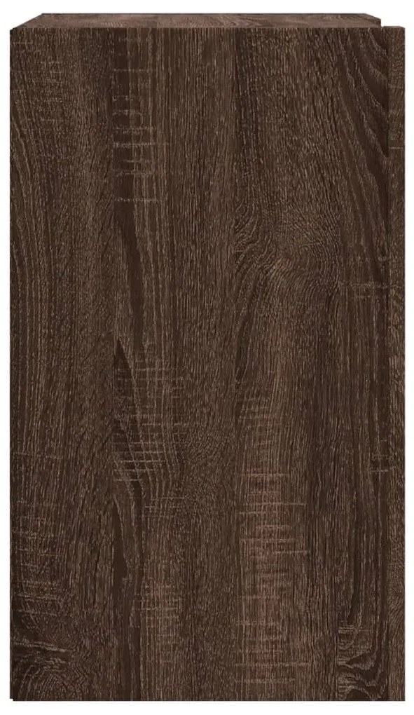 Armadietto a muro rovere marrone 75x35x60 cm in truciolato