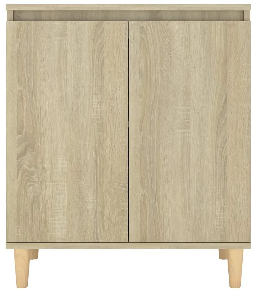 Credenza con gambe legno massello sonoma 60x35x70cm multistrato