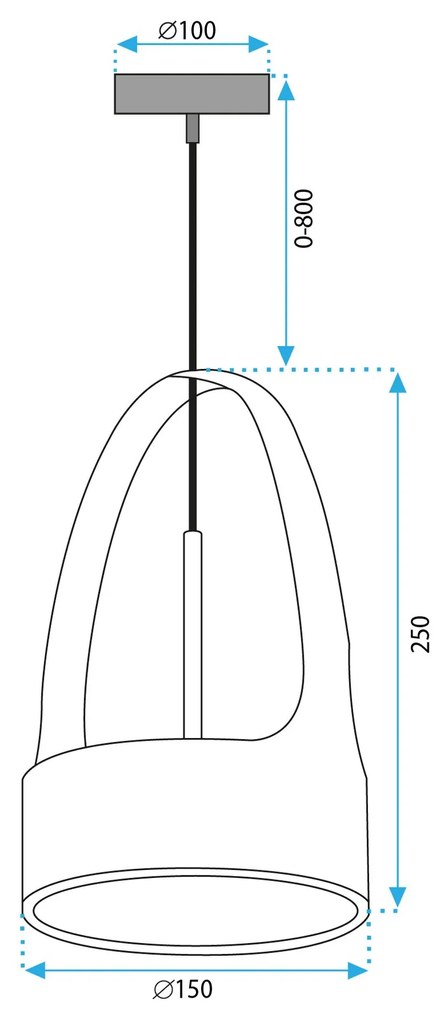 Lampada da soffitto pensile singola APP1187-CP