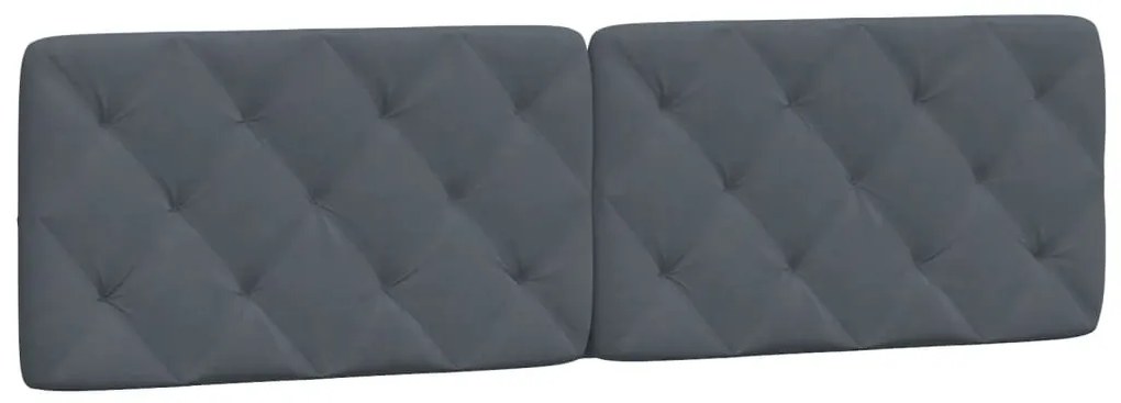 Letto con materasso grigio scuro 180x200 cm in velluto