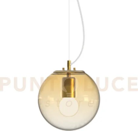 Mapa clear lampadario sospeso in vetro ambra  sfumato d.20cm 1 luce...