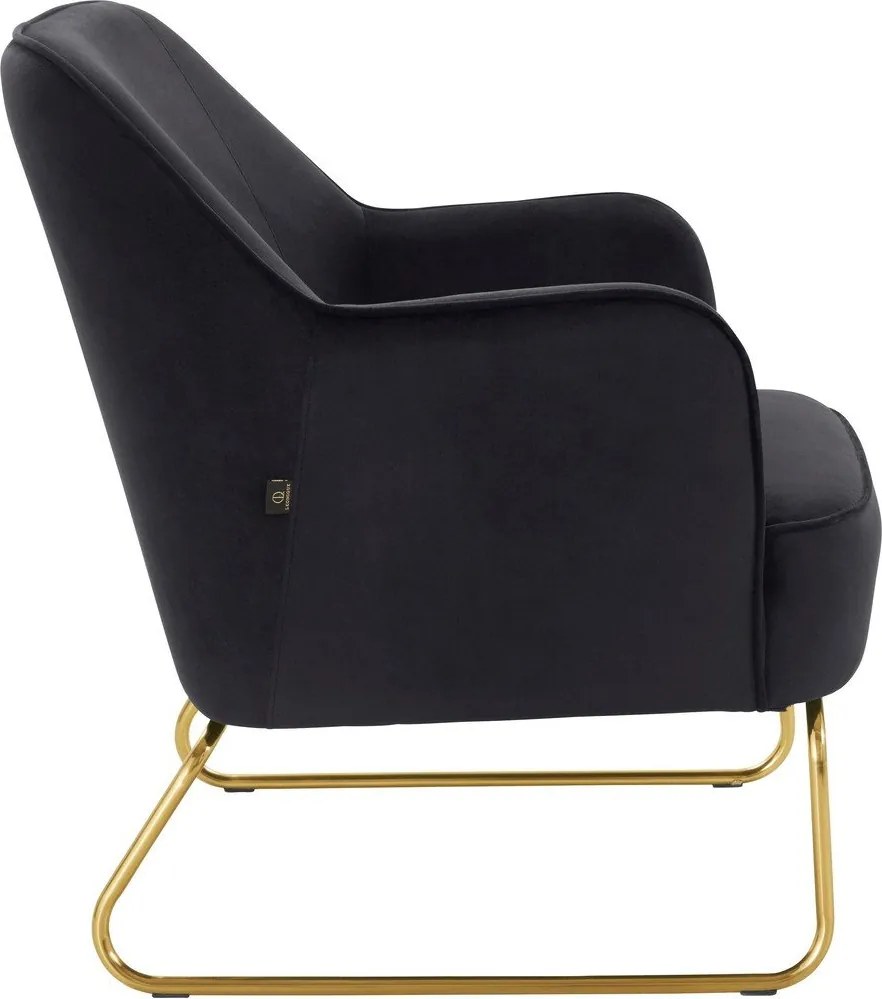 Poltrona in velluto nero Joshua - Støraa