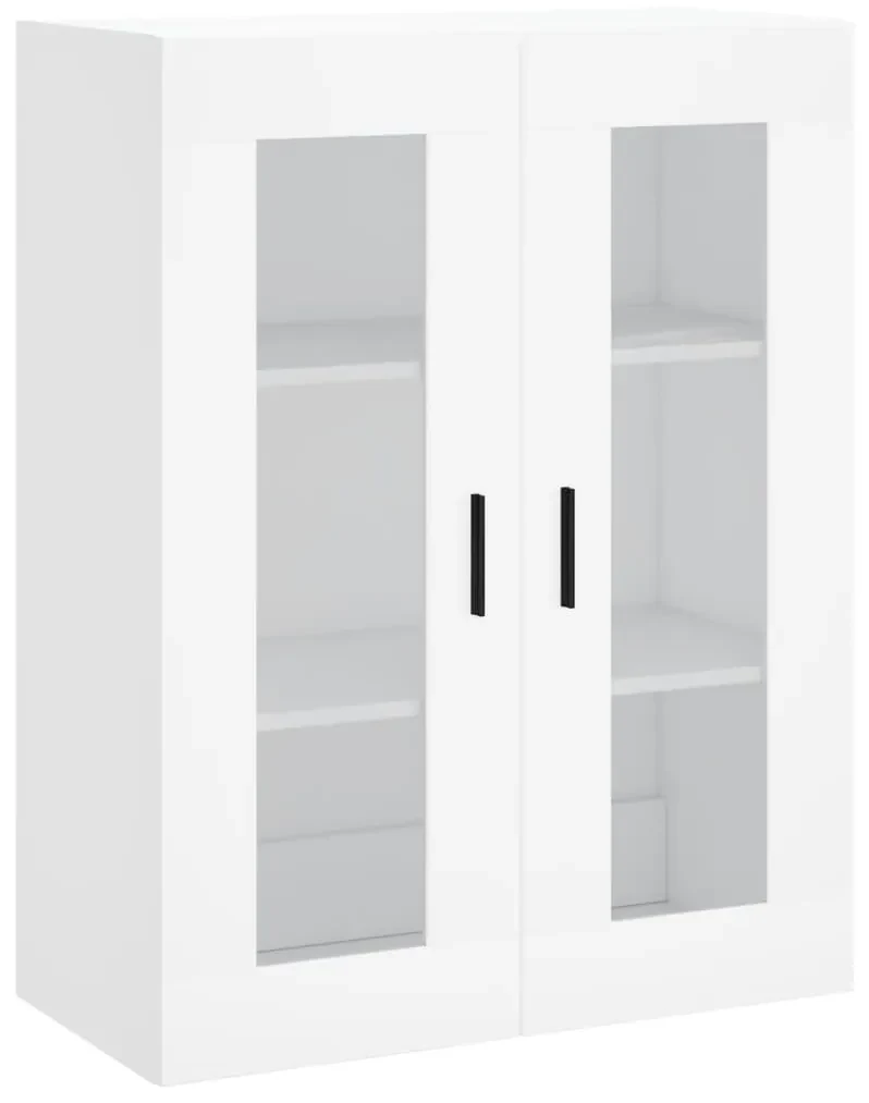 Armadietti a parete 2 pz bianchi in legno multistrato