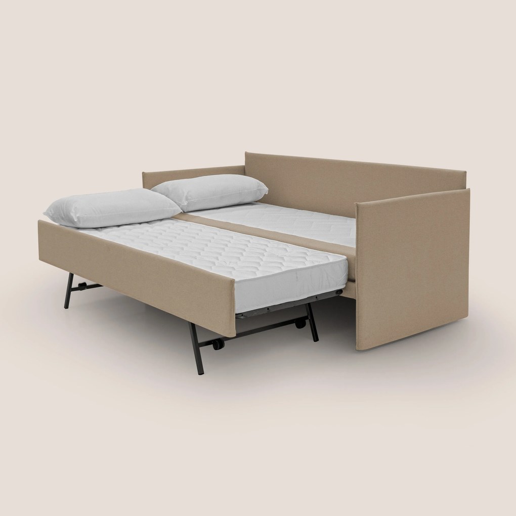 Brera Divano duplex con doppio letto in tessuto simil cotone impermeabile T13 beige