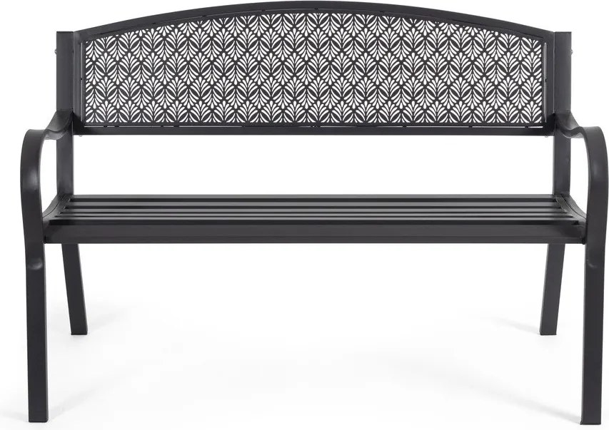 Panca da giardino color antracite in metallo Lizette – Bizzotto