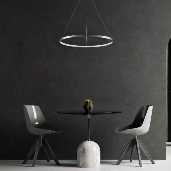 Lampadario LED a sospensione con filo LEA LED/20W/230V 4000K diametro 50 cm cromo opaco