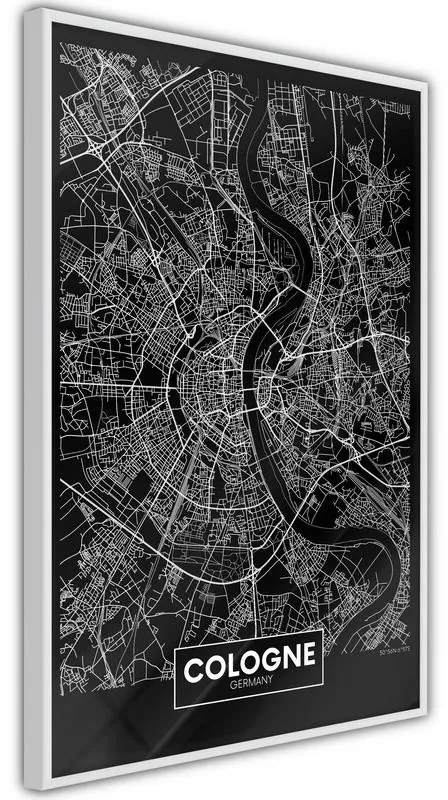 Poster City Map: Cologne (Dark)