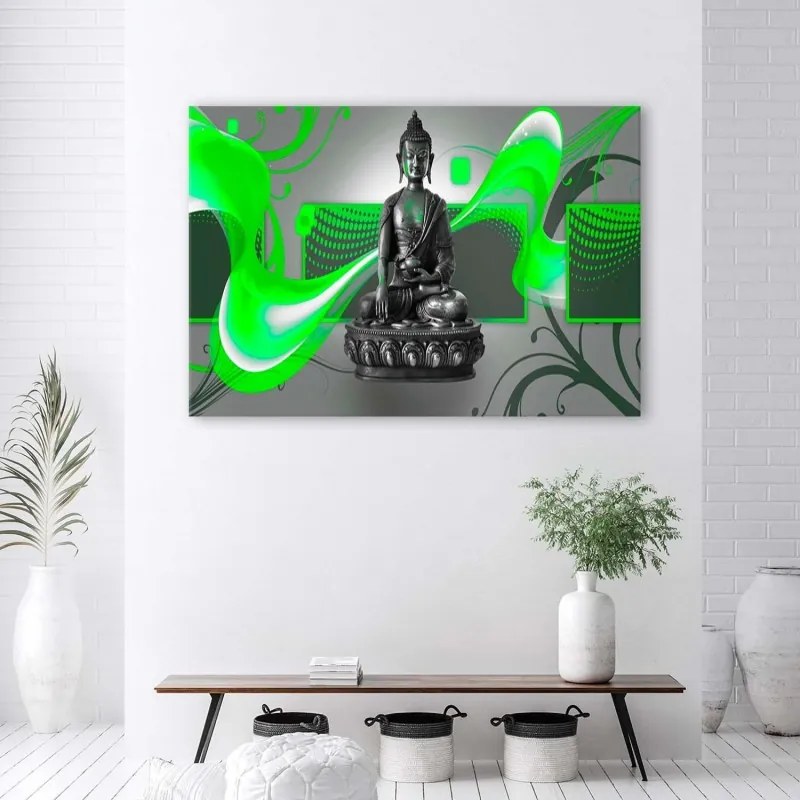 Quadro su tela, Buddha figura astratta  Dimensioni 100x70