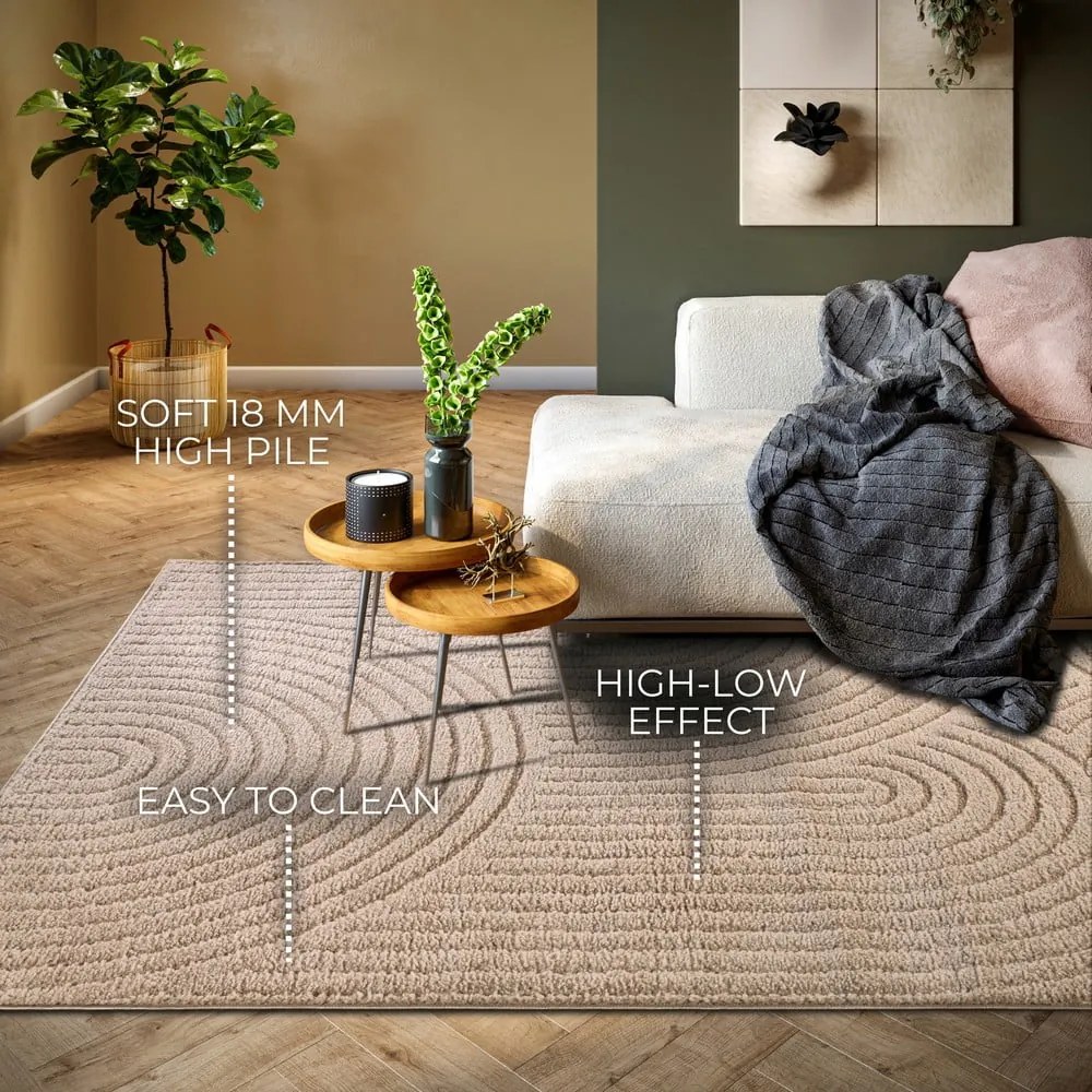 Tappeto grigio tortora 200x280 cm Panglao New York Taupe – Elle Decoration