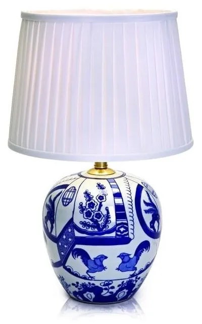 Lampada da tavolo blu e bianca Goteborg, altezza 48 cm Göteborg - Markslöjd