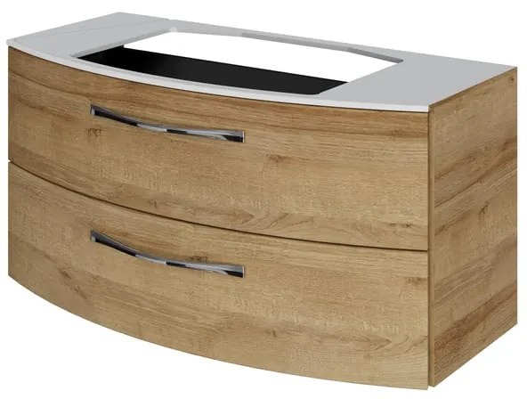 Mobile da bagno sospeso sotto lavabo L 99 x H 49.2 x P 46.2 cm rovere, 2 cassetti PELIPAL Cassca