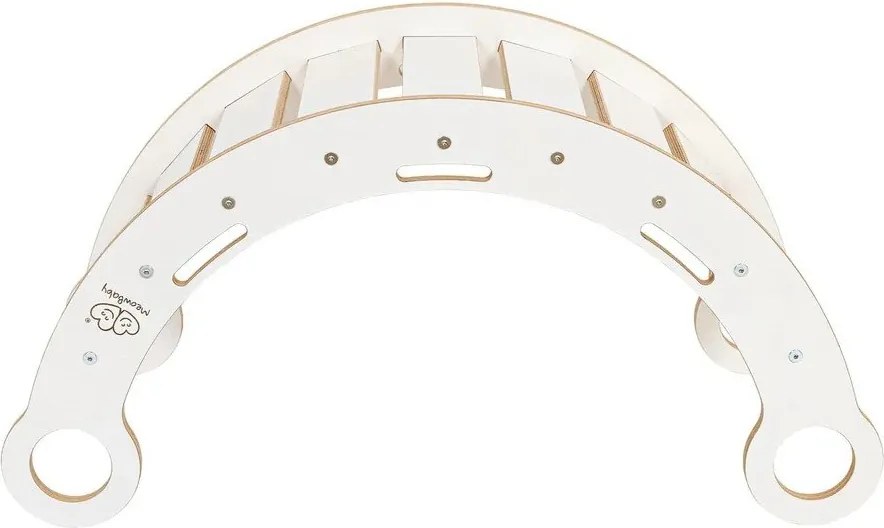 Arco a dondolo montessori bianco in pino massiccio 39x75x38 cm Montessori – Meowbaby