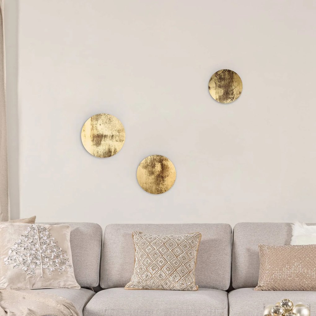 Nowodvorski Lighting Applique a LED Ring M, Ø 25 cm, compensato, color oro