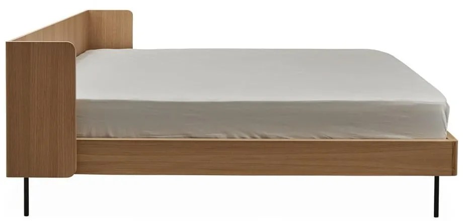 Letto matrimoniale colore naturale in rovere 160x200 cm Wrap - Bonami Selection