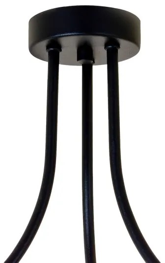 Plafoniera QUEEN 3xE27/15W/230V nero