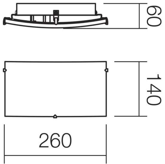 Redo 05-903 - Plafoniera ISIDE 1xE27/42W/230V trasparente