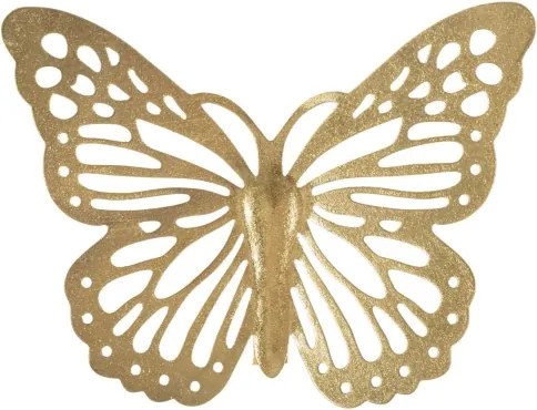 Set 4 farfalle da muro di diverse dimensioni Butterflies oro