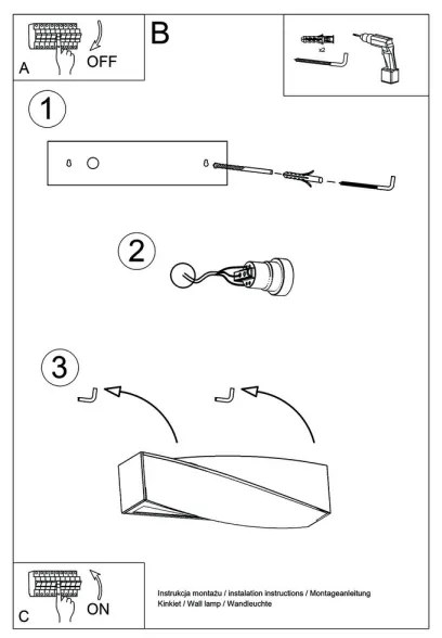 Applique SIGMA 1xE27/60W/230V nera