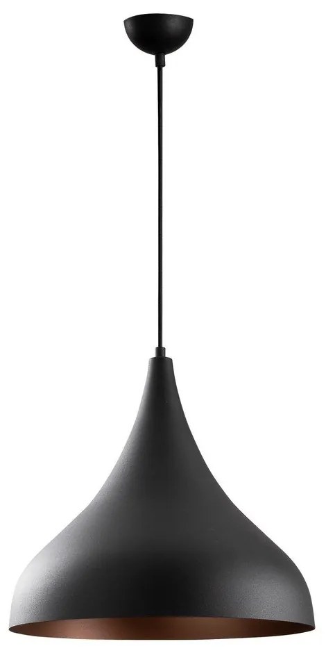 Lampadario nero con paralume in metallo ø 41 cm Sağlam – Opviq lights
