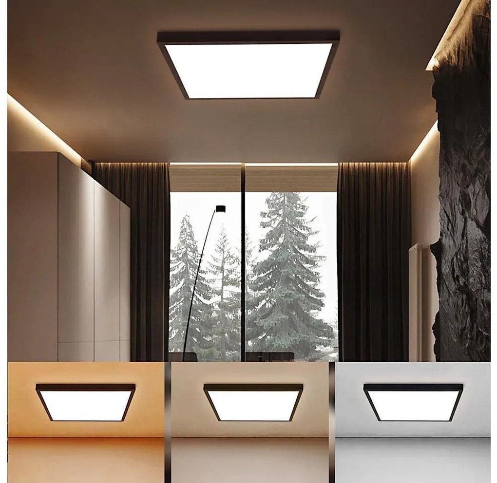 Brilagi - Lampada LED da bagno FRAME LED/50W/230V 3000/4000/6000K IP44 nero