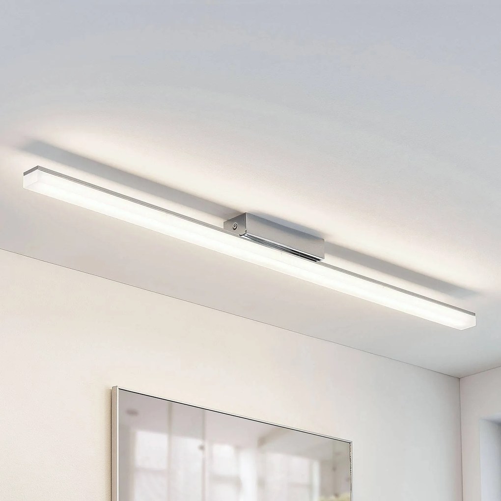 Plafoniera LED per il bagno Lindby Levke, 100 cm, cromo, IP44