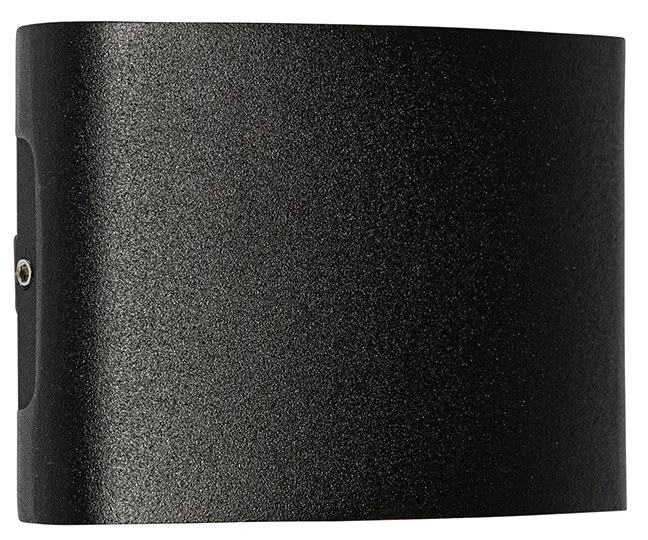 Lampada da parete per esterni nera con LED 4 luci IP54 - Silly