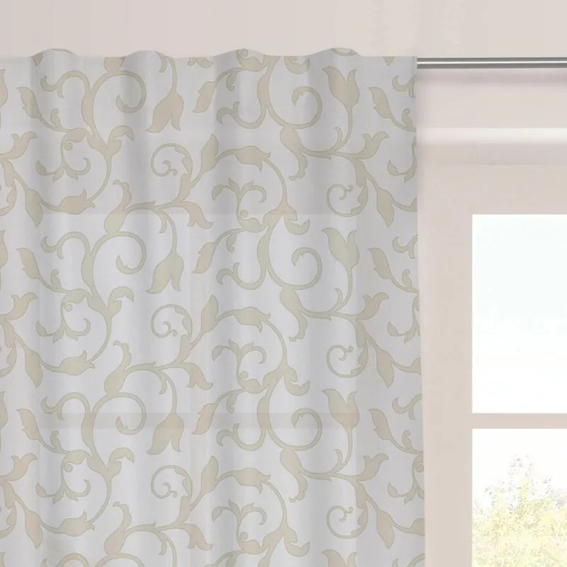 Tenda Liffey 930 beige, fettuccia 140x290 cm