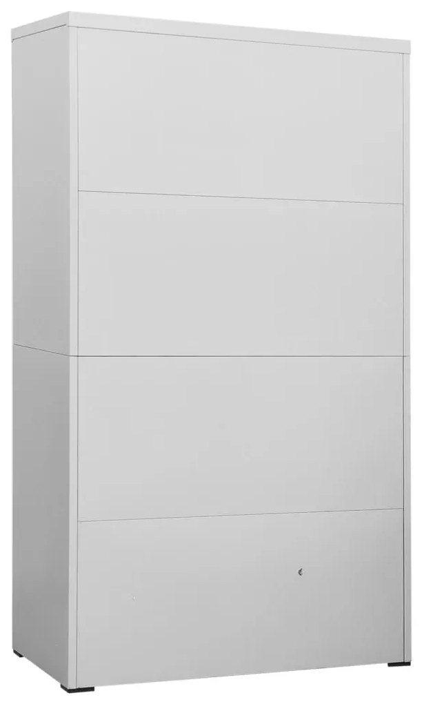 Armadio classificatore grigio chiaro 90x46x164 cm in acciaio
