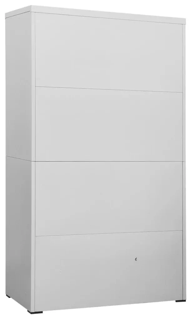 Armadio classificatore grigio chiaro 90x46x164 cm in acciaio