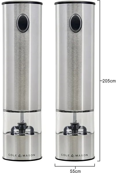 Cole&Mason - Set 2 macinini elettrici BATTERSEA, 6xAAA