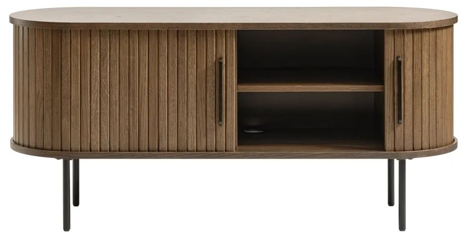 Tavolo TV marrone in rovere 120x56 cm Nola - Unique Furniture