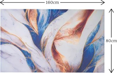 Quadro moderno 80x160 cm su tela con telaio in legno con disegno marmo astratto