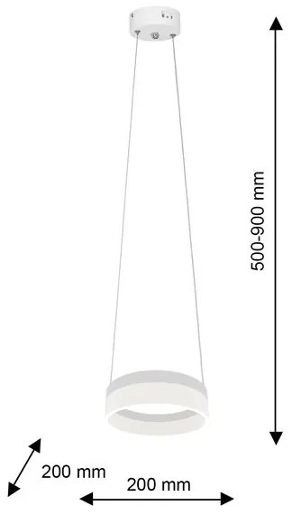Lampadario LED a sospensione con filo RING LED/12W/230V