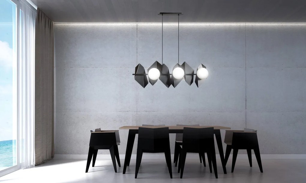 Lampadario a Sospensione DRIFTON 6 BLACK e WHITE Colore Bianco