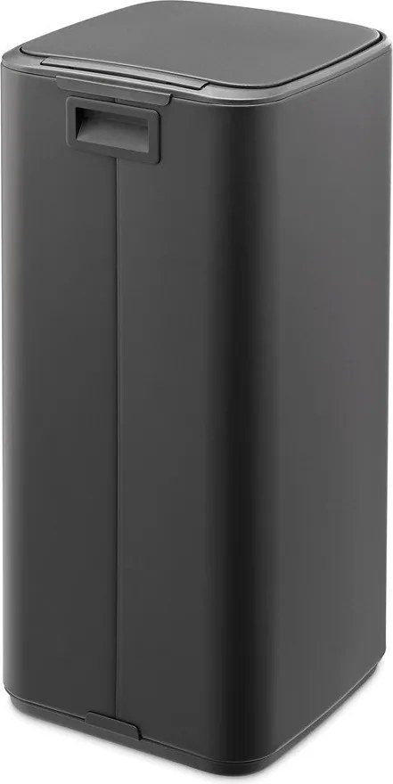 Cestino per la spazzatura grigio scuro in acciaio con pedale 30 l Bo – Brabantia