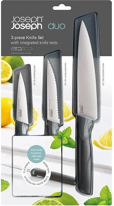 Set di coltelli in acciaio inox con coperchio 3 pezzi Elevate - Joseph Joseph