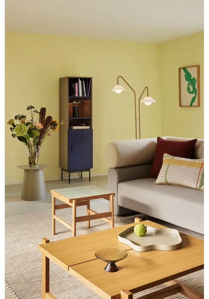 Lampada da terra beige con paralume in vetro (altezza 165 cm) Come - Hübsch