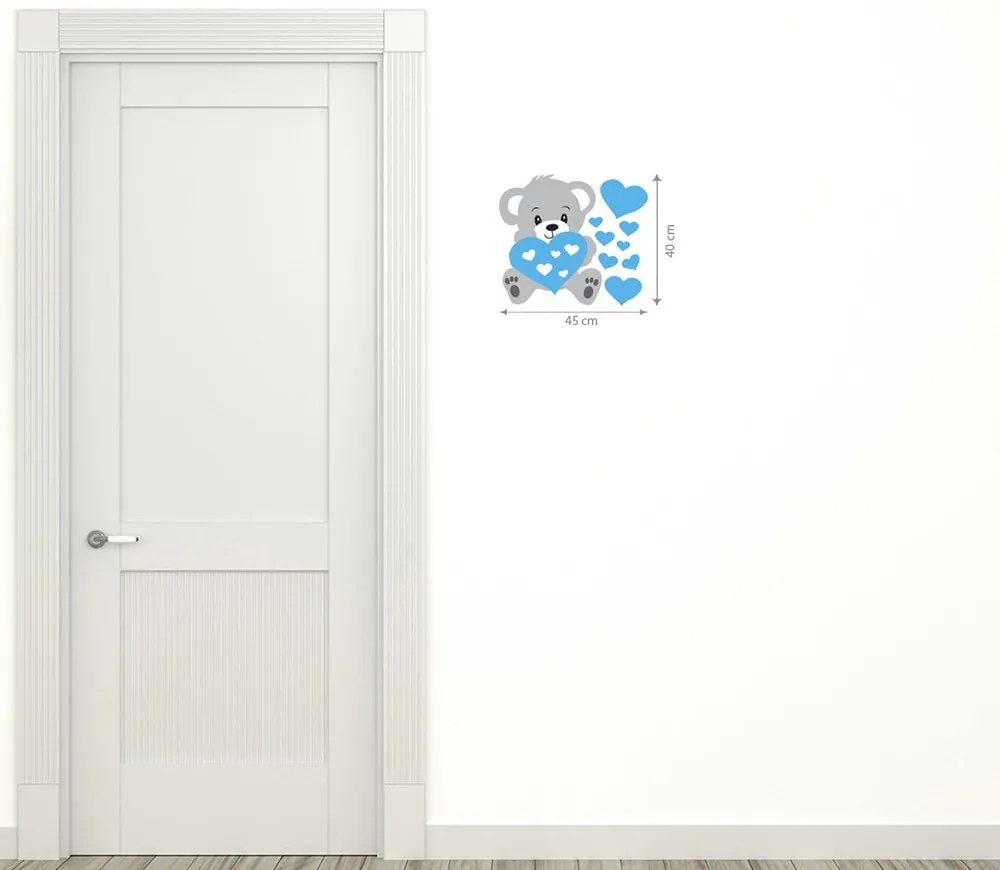Adesivo murale Teddy Blue - Ambiance