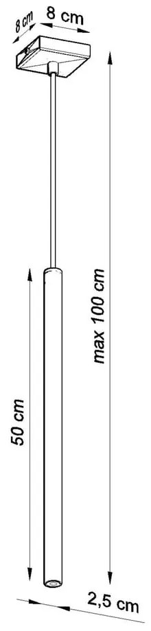 Apparecchio a sospensione bianco Singolo Fideus - Sollux