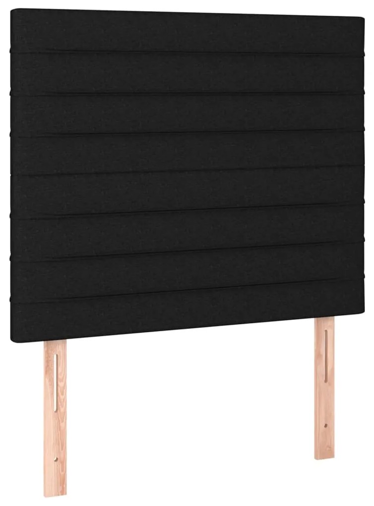 Giroletto a molle con materasso nero 120x200 cm in tessuto