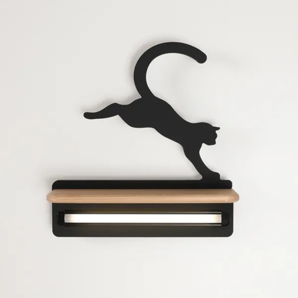 Applique LED per bambini con mensola JUMPING CAT LED/5W/230V