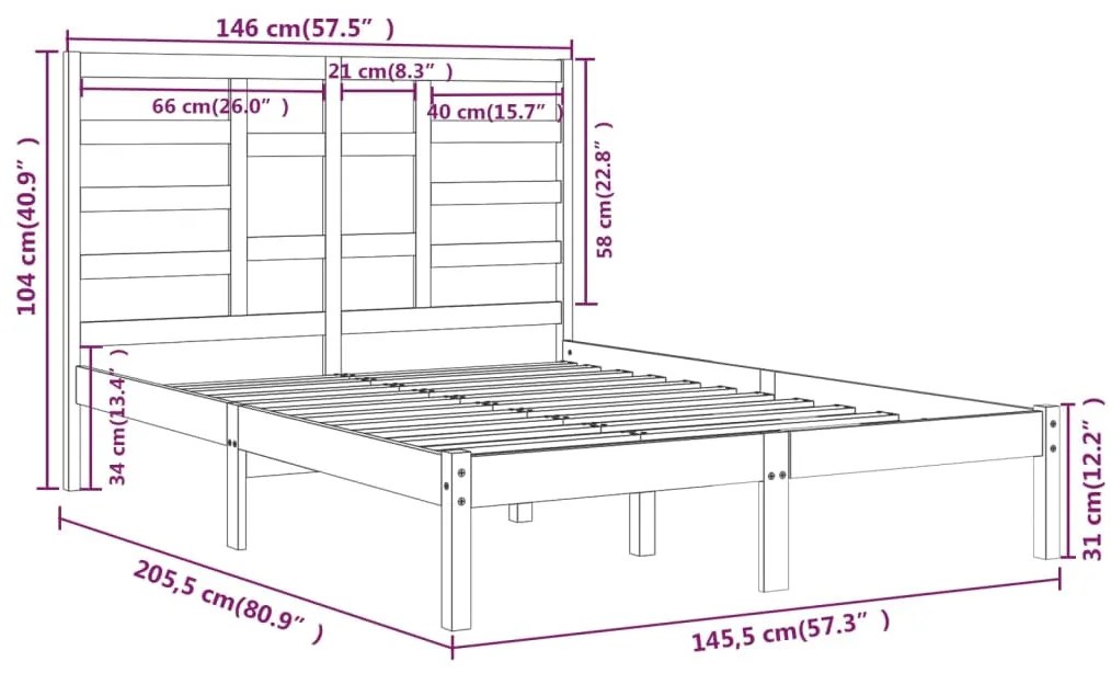 Giroletto Miele in Legno Massello 140x200 cm