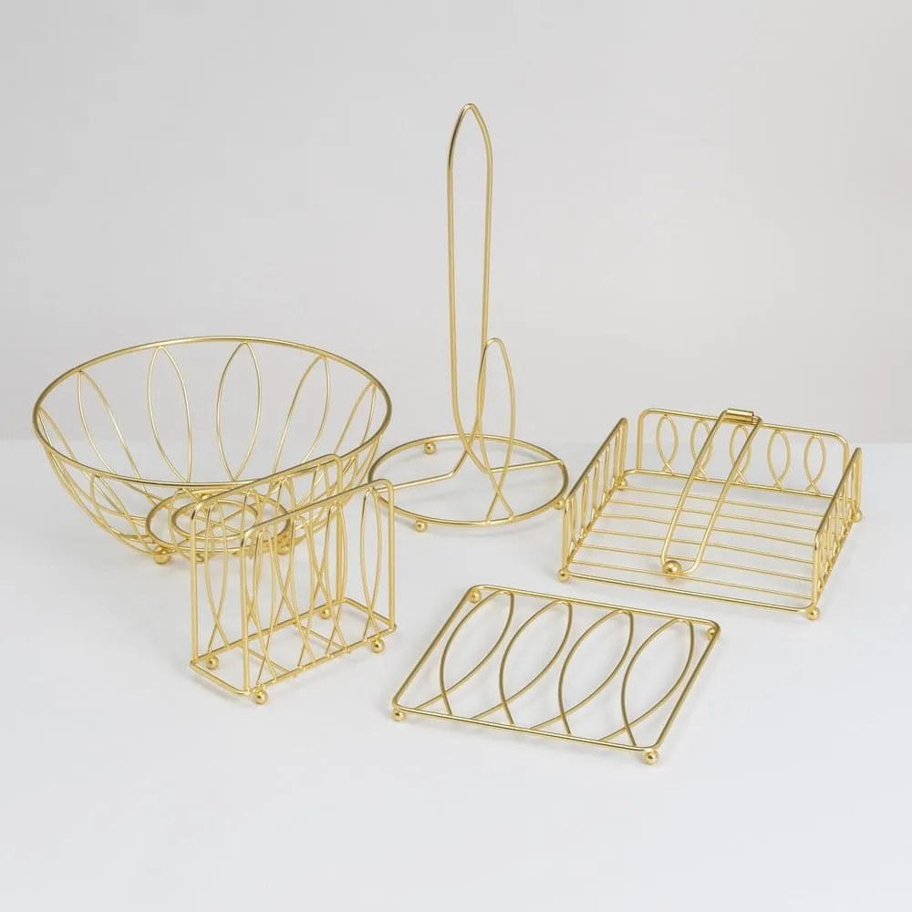 Portarotolo da cucina verticale dorato in metallo ø 16 cm – Casa Selección